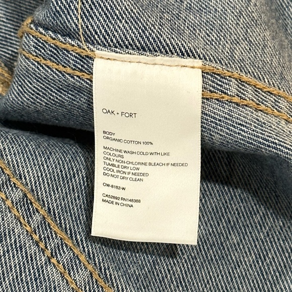 Oak + Fort Cropped Denim Jacket - Picture 4 of 5